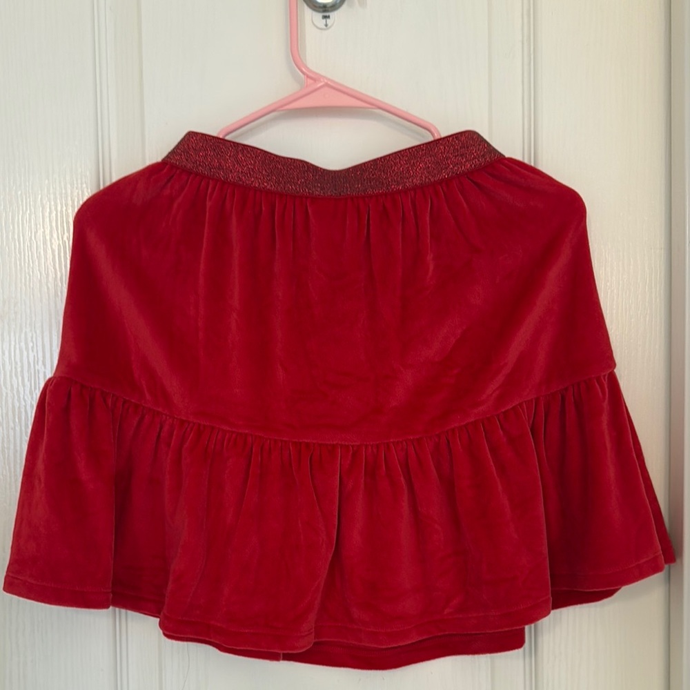 Red Ruffled Mini Bubble Skirt - Picture 3 of 8